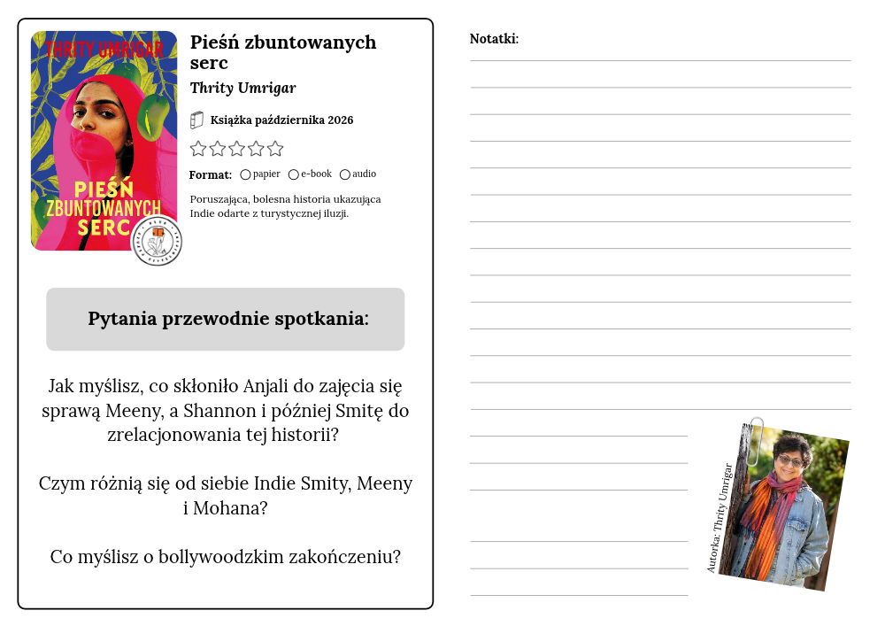 spotkanie klubu 'Książki kiedyś były tu wilki" Charlotte McConaghy